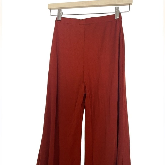 VINTAGE STEVENS CALIFORNIA RUST COLORED STRETCHY BELL BOTTOMS SIZE 5/6 - Picture 2 of 6